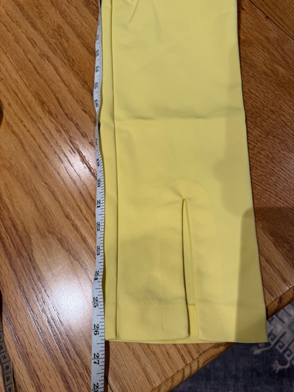 Boston Proper Modern Slim Straight Leg Slit Front Lemon Drop Pant Trousers - Picture 9 of 12